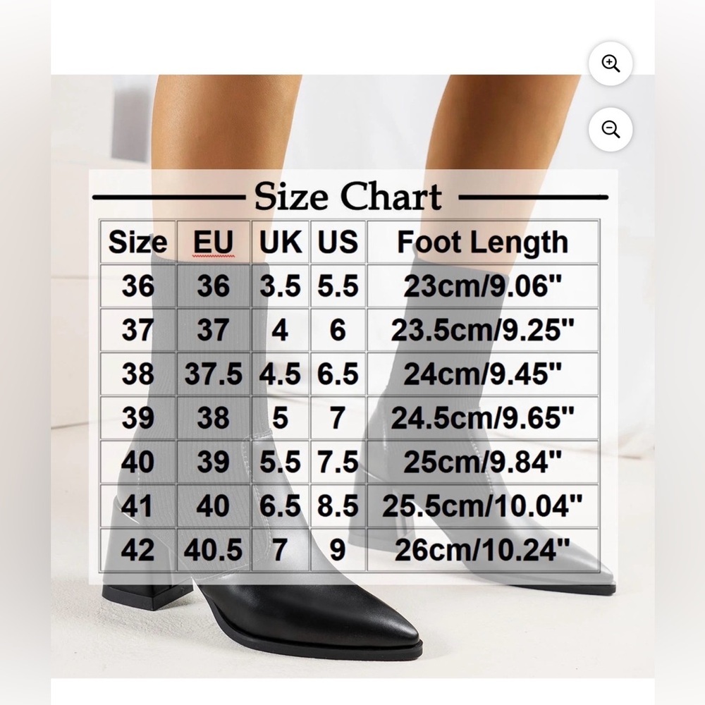 Elegant Black Women's Ankle Boots - Picture 5 of 8